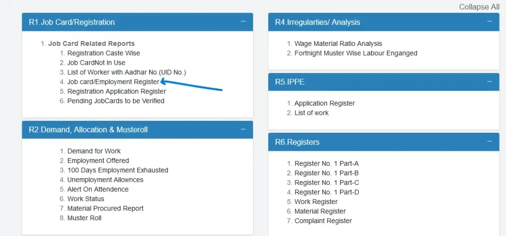 NREGA Job Card List